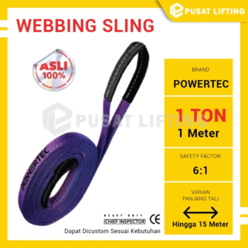 Webbing Sling 1 Ton 1 Meter POWERTEC - 01