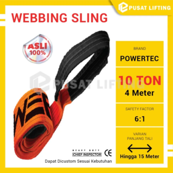 Webbing Sling 10 Ton 4 Meter POWERTEC - 01