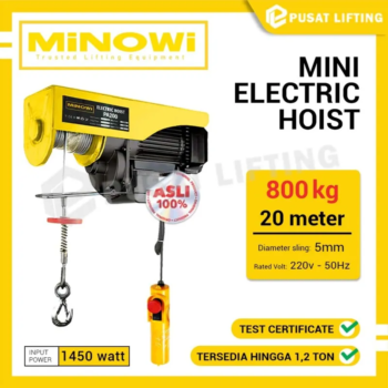 Mini Electric Hoist Katrol Listrik 800 Kg