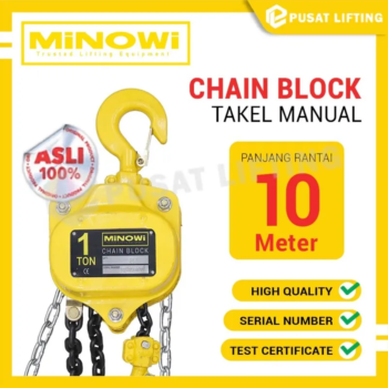 MINOWI Takel Chain Block 1 Ton 10 Meter
