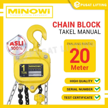 MINOWI Takel Chain Block 1 Ton 20 Meter