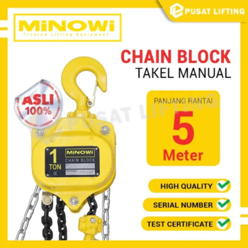 MINOWI Takel Chain Block 1 Ton 5 Meter