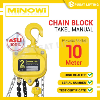 MINOWI Takel Chain Block 2 Ton 10 Meter