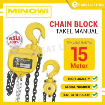 MINOWI Takel Chain Block 3 Ton 15 Meter