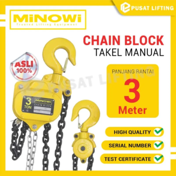 MINOWI Takel Chain Block 3 Ton 3 Meter