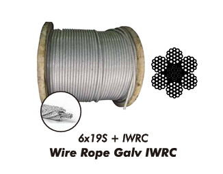 Wire Rope Sagas 10mm 6x19S + IWRC Ungalv
