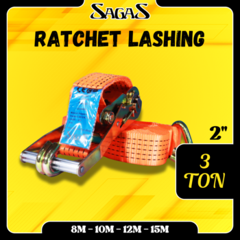 Ratchet Lashing Sagas 2" x 3 Ton 