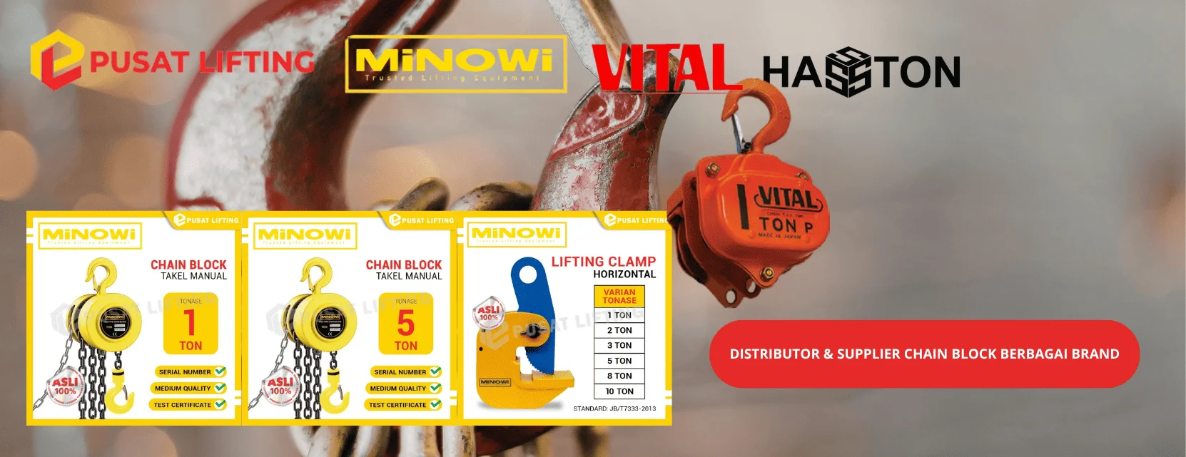 Pusat Lifting Banner chain block distributor
