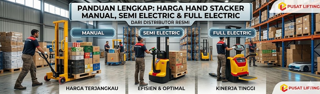 Harga Hand Stacker Manual, Semi Electric & Full Electric: Panduan Lengkap dari Distributor Resmi