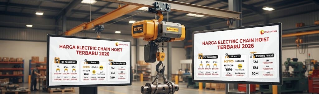 Harga Electric Chain Hoist Terbaru 2026: Per Kapasitas, Brand & Panjang Rantai