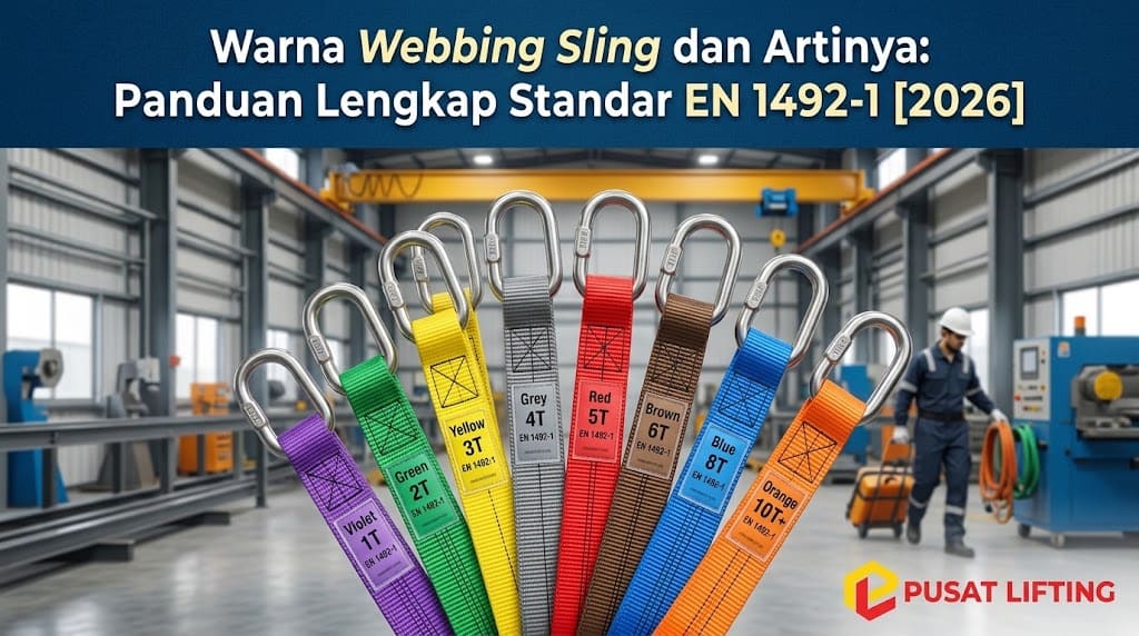 Warna Webbing Sling dan Artinya: Panduan Lengkap Standar EN 1492-1 [2026]