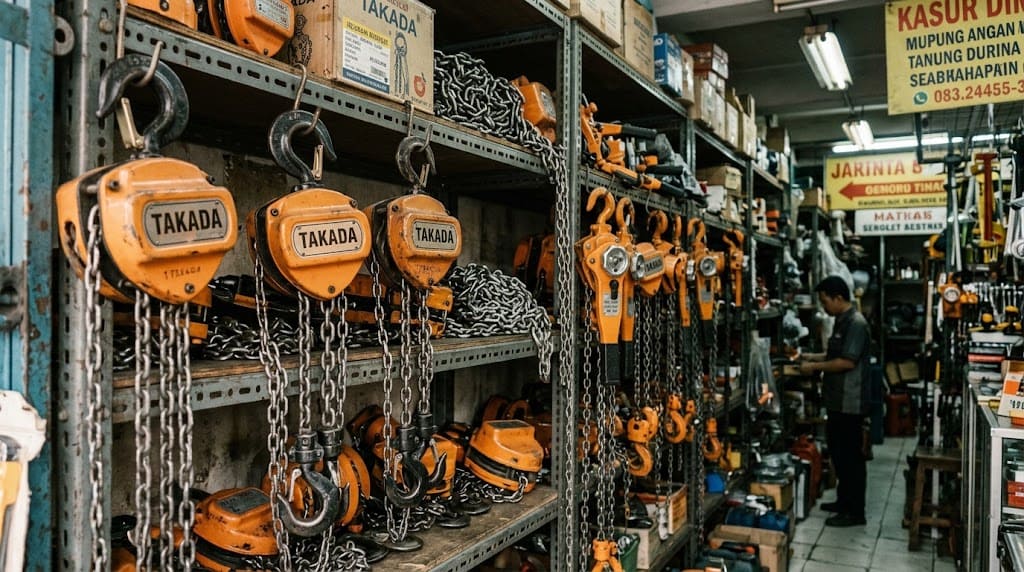 Distributor Super Takada Jakarta: Chain Block & Lever Block Resmi di Glodok