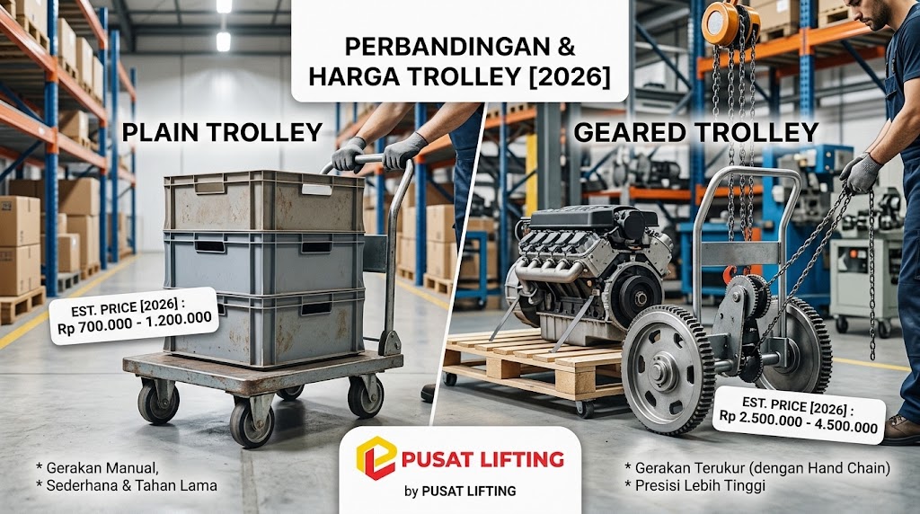 Plain Trolley vs Geared Trolley: Perbedaan dan Harga [2026]